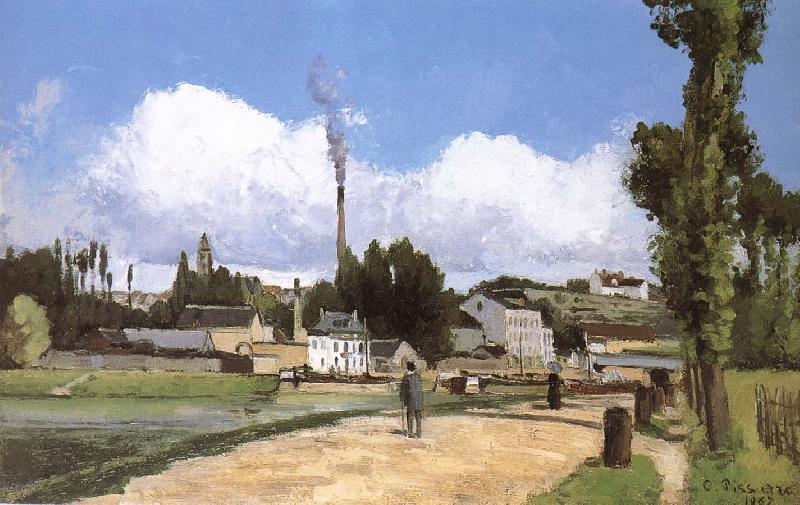 Camille Pissarro Riparian scenery on